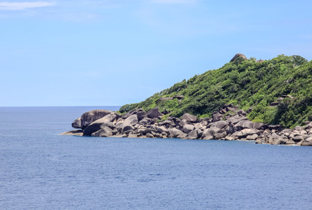 The rocks and hills near Phuket. Beaches of Thailand