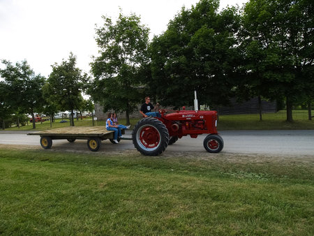 Hamburg, Germany - July 23, 2012: Antique Tractor Show exhibition. Vintage models of tractors. Exhibition of antique tractors. Tractor show, Agreecultural machines, Agreecultural equipmentのeditorial素材
