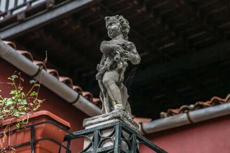Venice, Italy - May 29, 2016: Statues and monuments in Venice Decorative sculpturesのeditorial素材