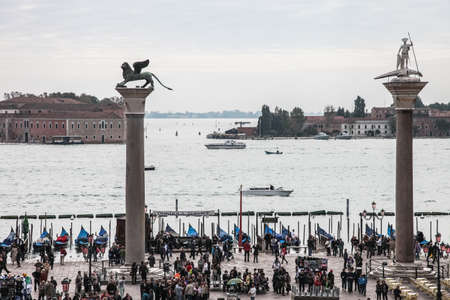 Venice, Italy - May 29, 2016: Venice in Italy, the architecture of the city, Venice is a popular tourist destination of Europe.のeditorial素材