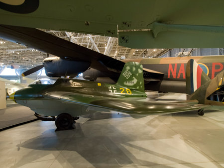 Berlin, Germany - June 19, 2018: Museum of aviation. Exhibition of aircraft exhibits in the museum.