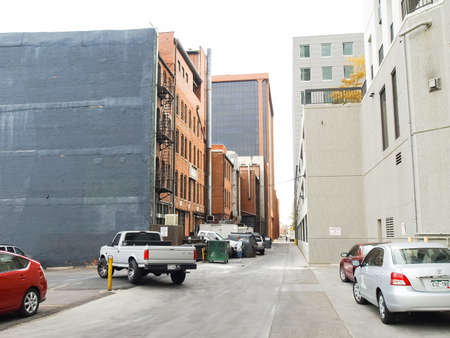 Denver, USA - October 12, 2010: Streets of Denver, Buildings and roads in the city, sights and new buildings and parks.のeditorial素材