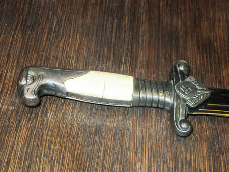 St Petersburg, Russia - June 14, 2018: Museum of Blade Weapons. Exhibits of swords, swords and daggers. Swords, machetes and other cold steel.のeditorial素材