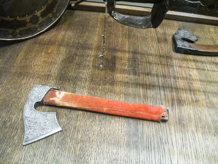 St Petersburg, Russia - June 14, 2018: Museum of Blade Weapons. Exhibits of swords, swords and daggers. Swords, machetes and other cold steel.のeditorial素材