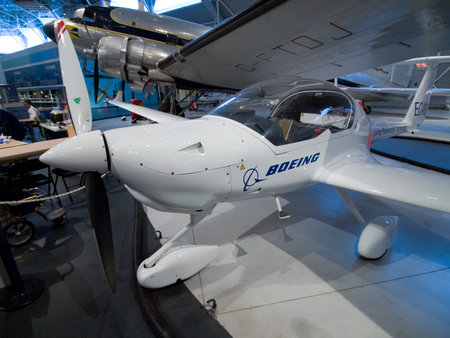 Berlin, Germany - June 19, 2018: Museum of aviation. Exhibition of aircraft exhibits in the museum.