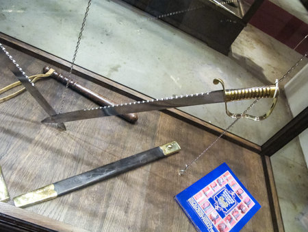 St Petersburg, Russia - June 14, 2018: Museum of Blade Weapons. Exhibits of swords, swords and...