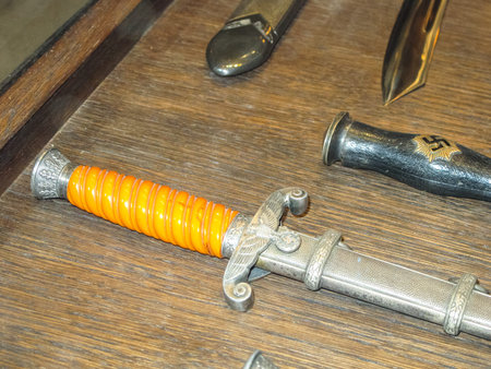 St Petersburg, Russia - June 14, 2018: Museum of Blade Weapons. Exhibits of swords, swords and...