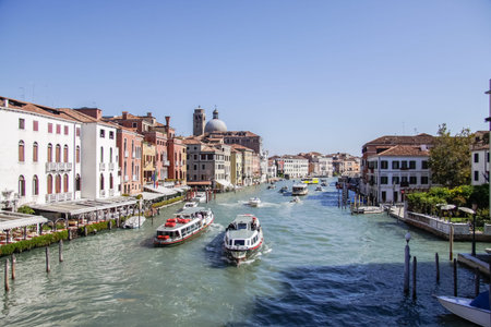 Venice, Italy - May 29, 2016: Venice in Italy, the architecture of the city, Venice is a popular...