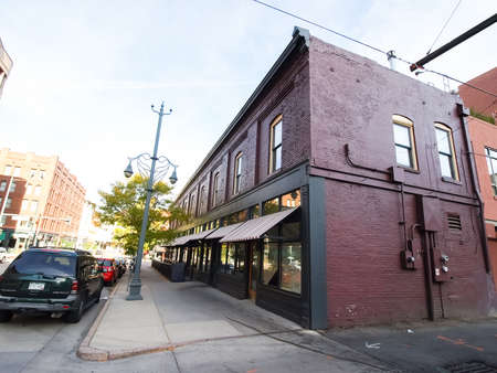 Denver, USA - October 12, 2010: Streets of Denver, Buildings and roads in the city, sights and new buildings and parks.のeditorial素材