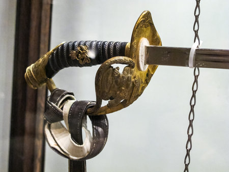 St Petersburg, Russia - June 14, 2018: Museum of Blade Weapons. Exhibits of swords, swords and...