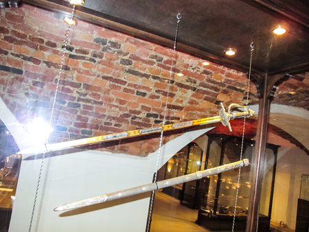 St Petersburg, Russia - June 14, 2018: Museum of Blade Weapons. Exhibits of swords, swords and...