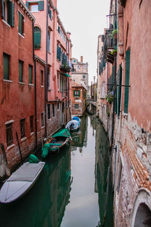 Venice, Italy - May 29, 2016: Venice in Italy, the architecture of the city, Venice is a popular tourist destination of Europe.のeditorial素材