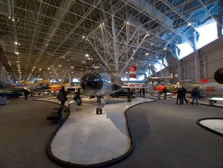 Berlin, Germany - June 19, 2018: Museum of aviation. Exhibition of aircraft exhibits in the museum.のeditorial素材