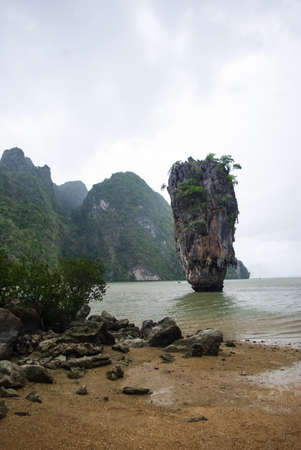 The nature of the coast of Thailand, cliffs near the sea, coastline and mountains.の写真素材