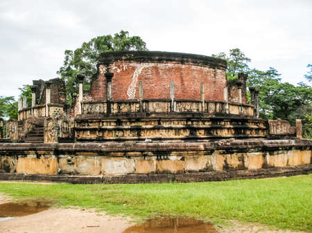 Polonnaruwa, Sri Lanka. The ruins of an ancient temple, traces of an ancient highly developed civilization.の写真素材