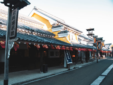 NOBORIBETSU, JAPAN - JUNE 23, 2015: Samurai village in Japan, Museum ethnic village in the style of...