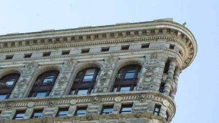 New York, USA - August 13, 2016: Historical building. New Yorks famous buildings Manhattan District...