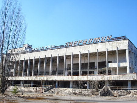 Abandoned area in Pripyat, Abandoned buildings and objects as a result of the Chernobyl nuclear...
