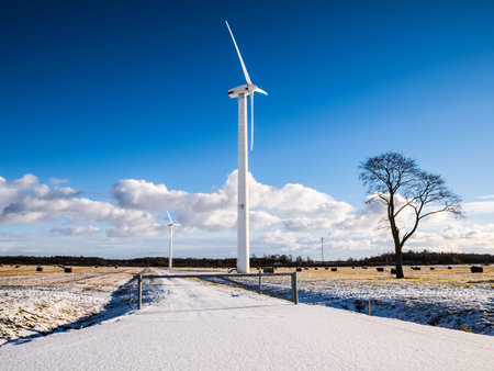 Wind turbine for the extraction of electricity from the wind. Two wind turbines.