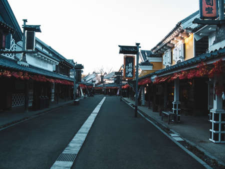 NOBORIBETSU, JAPAN - JUNE 23, 2015: Samurai village in Japan, Museum ethnic village in the style of ancient Japan, ancient buildings and objects of Japanese culture.のeditorial素材