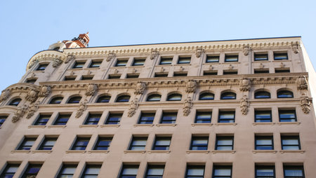 New York, USA - August 13, 2016: Historical building. New Yorks famous buildings Manhattan District...