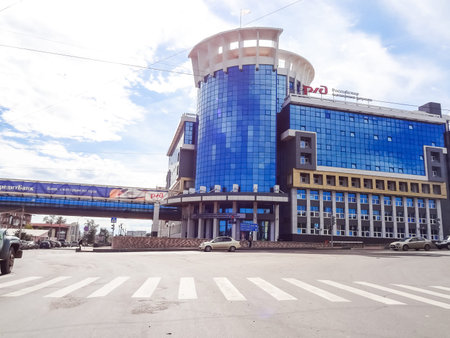 Irkutsk, Russia - August 24, 2016: The sights of Irkutsk, streets and buildings of the city,...