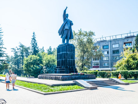 Irkutsk, Russia - August 24, 2016: The sights of Irkutsk, streets and buildings of the city,...