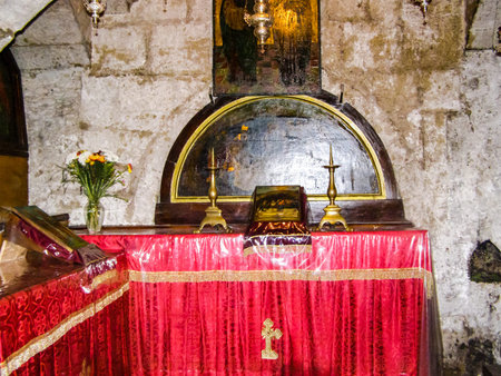 Jerusalem, Israel - May 23, 2013: The city of Jerusalem, the interiors of Christian churches. The...