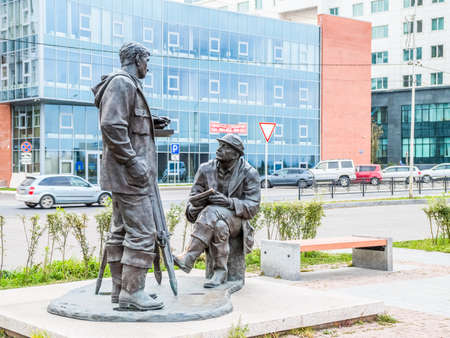 Irkutsk, Russia - August 24, 2016: The sights of Irkutsk, streets and buildings of the city, historical and modern buildings.のeditorial素材