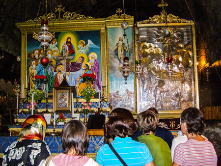 Jerusalem, Israel - May 23, 2013: The city of Jerusalem, the interiors of Christian churches. The...
