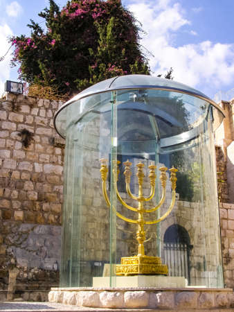 Jerusalem, Israel - May 23, 2013: The city of Jerusalem, sights of the city and Israel, religious symbols and buildings in the streets of the city.のeditorial素材