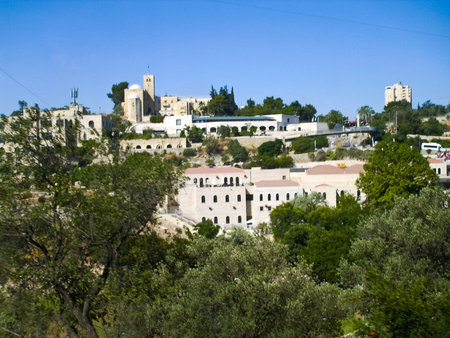Jerusalem, Israel - May 23, 2013: The city of Jerusalem, sights of the city and Israel, religious symbols and buildings in the streets of the city.のeditorial素材