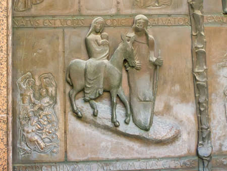 Nazareth, Israel - May 23, 2013: The sights of Nazareth, an overview of the buildings and attractions of Nazareth inside, the interiors of cathedrals and temples.のeditorial素材