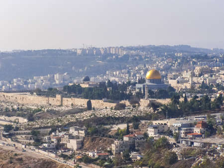 Jerusalem, Israel - May 23, 2013: The city of Jerusalem, sights of the city and Israel, religious symbols and buildings in the streets of the city.のeditorial素材