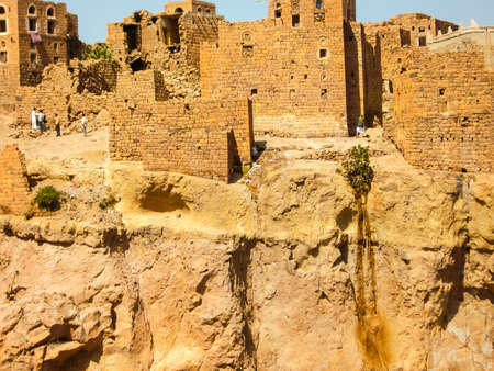 City of Sana'a, streets and buildings of the city in Yemen, sights and architecture of the Middle East.の写真素材