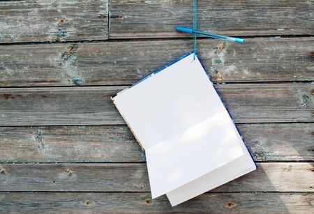 Notebook and penの写真素材
