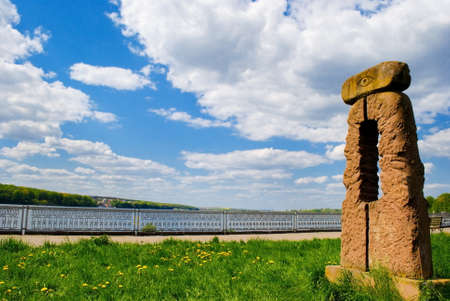 Interesting sculptures with all-seeing eyeの写真素材