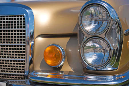 Headlight retro car. Vintage. (Luxury, wealth, major - concept)の写真素材