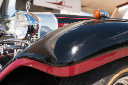 fragment of a retro car