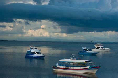 BALI, INDONESIA - APRIL 15: Views of the sea in Tanjung Benoa on April 15, 2014 in Bali.のeditorial素材