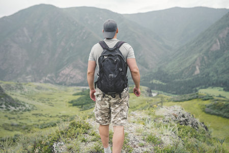 men hiking in the mountains