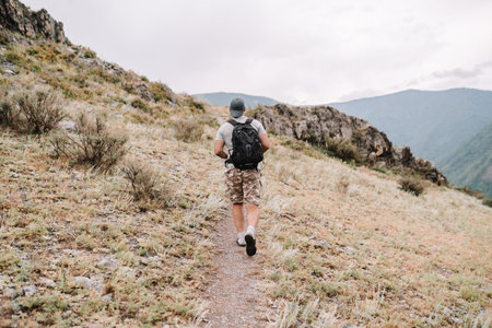 men hiking in the mountains