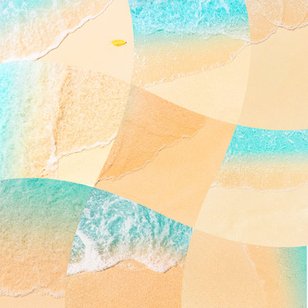 collage of sandy beachesの写真素材