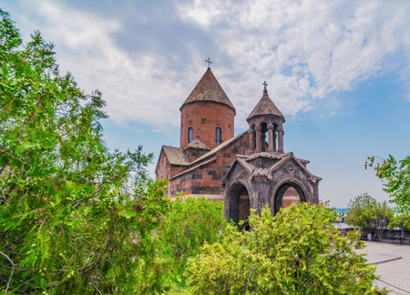 ancient Khor Virap monastery in Armeniaの写真素材