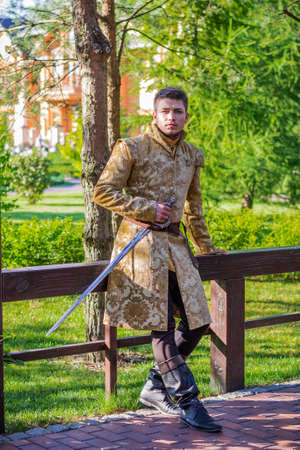 Image warrior who is holding his swordの写真素材
