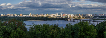  Kiev cityscape and Dnieper river, Ukraineの写真素材