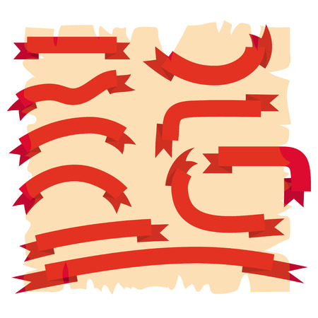 Ribbon Vector set. Template design elements.のイラスト素材