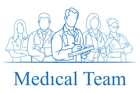 Medical team group vector illustrationのイラスト素材