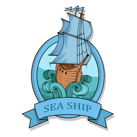 Sailing boat logo.のイラスト素材