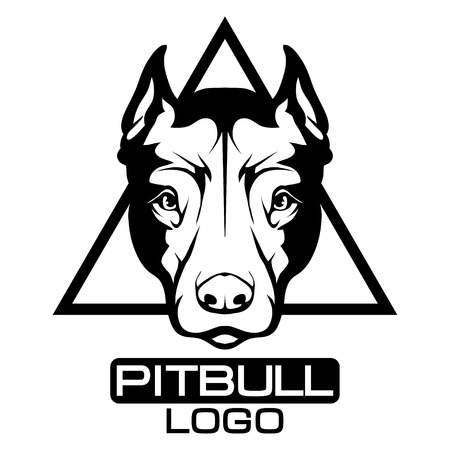 Pit bull terrier iconのイラスト素材